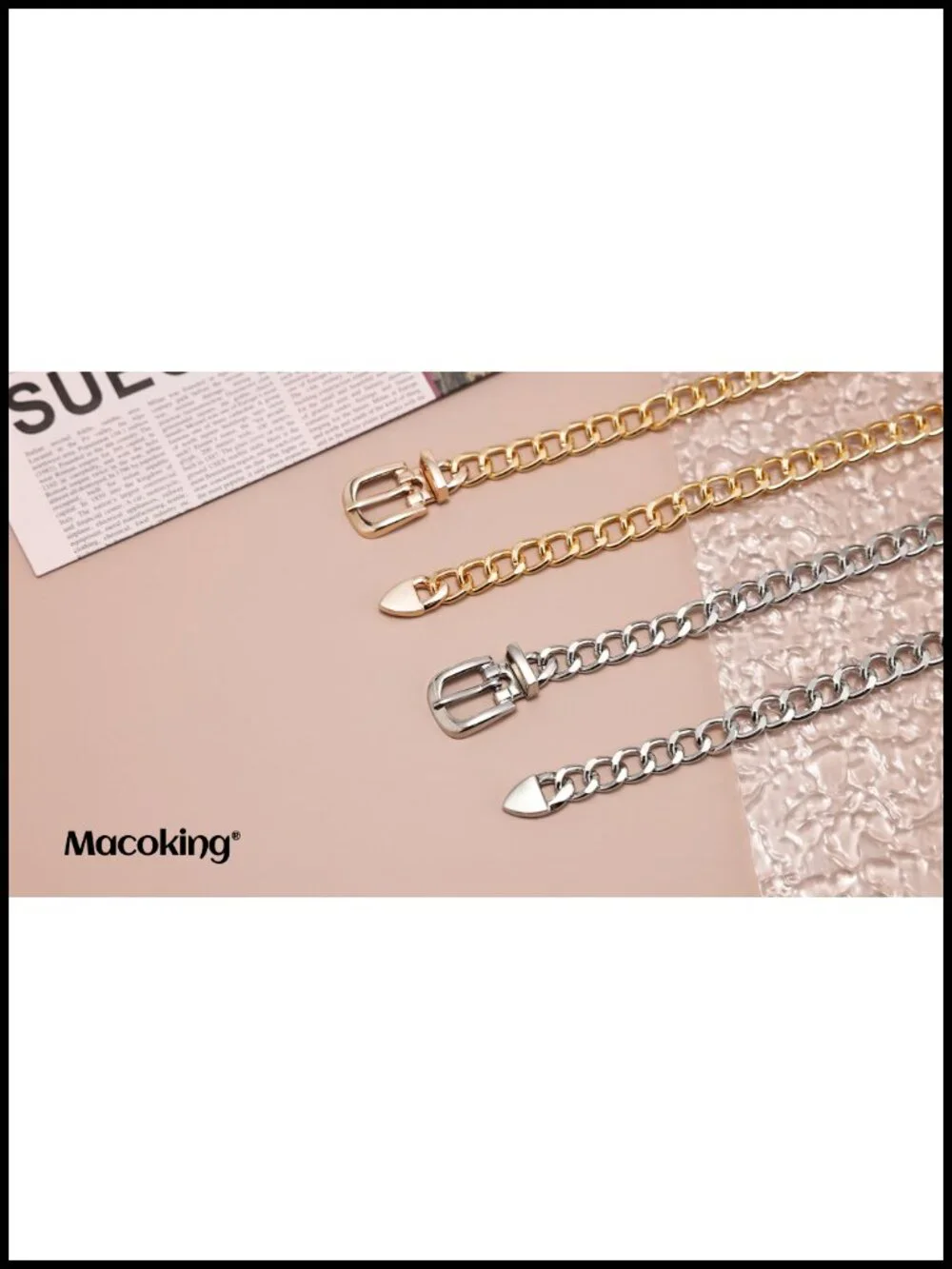 Metal Chain Belt Adjustable Waist Chain for Dresses Jeans Punk Y2K